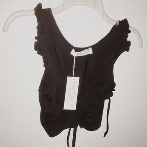 LF cinched front crop top